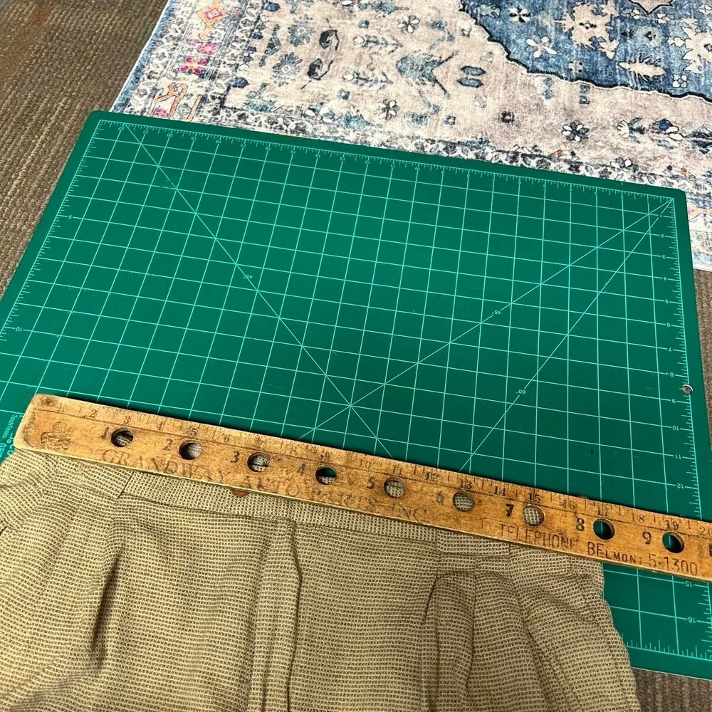 Zanella for Bernini Vintage 90s Cream Tweed Wide Leg Pleated Pants 34x31